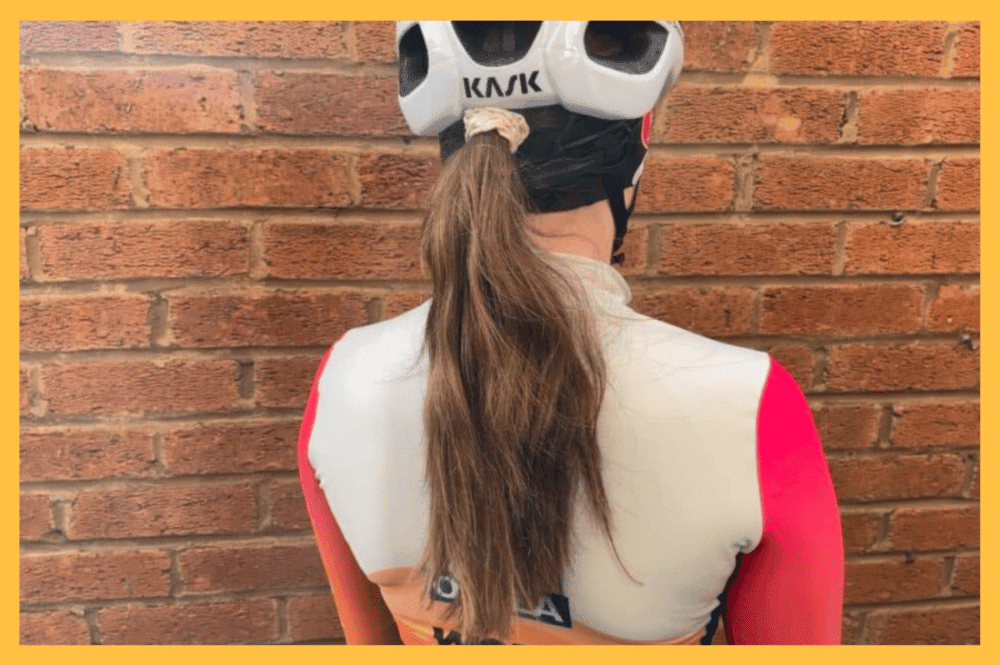 Women's cycling helmet ponytail sale