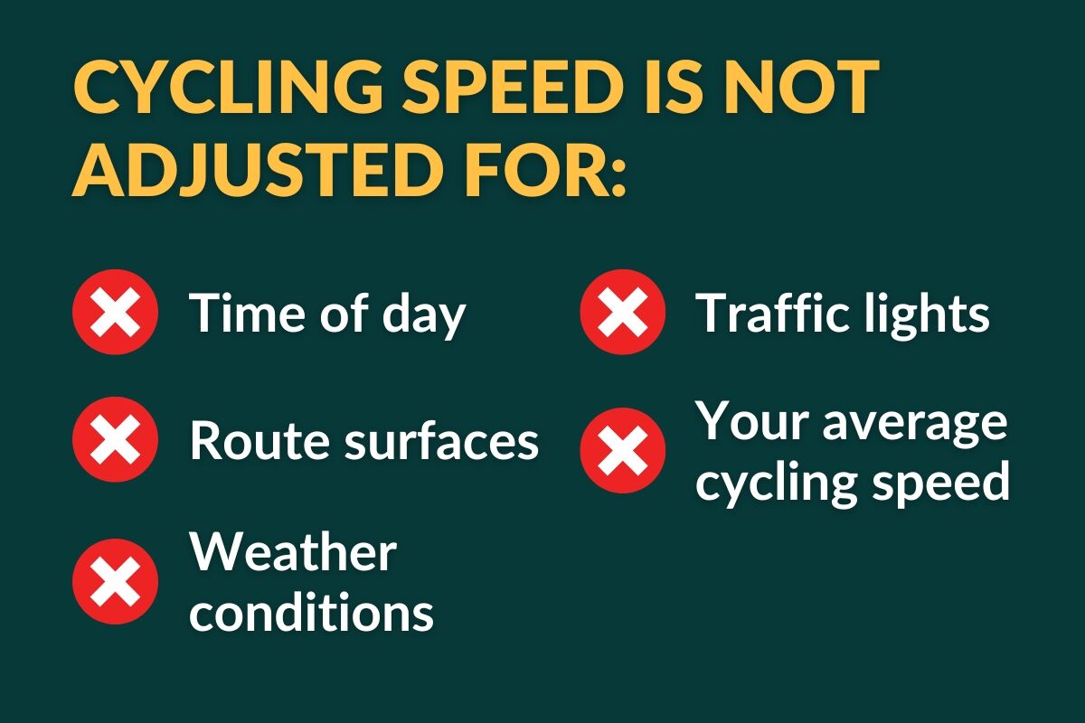 Google Maps Bike Speed How Fast Does It Assume You Cycle?